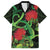 New Zealand Gecko Family Matching Puletasi and Hawaiian Shirt Aotearoa Maori With Pohutukawa Flowers