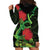 New Zealand Gecko Hoodie Dress Aotearoa Maori With Pohutukawa Flowers