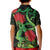 New Zealand Gecko Kid Polo Shirt Aotearoa Maori With Pohutukawa Flowers