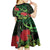 New Zealand Gecko Kid Short Sleeve Dress Aotearoa Maori With Pohutukawa Flowers