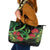 New Zealand Gecko Leather Tote Bag Aotearoa Maori With Pohutukawa Flowers