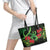 New Zealand Gecko Leather Tote Bag Aotearoa Maori With Pohutukawa Flowers