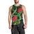 New Zealand Gecko Men Tank Top Aotearoa Maori With Pohutukawa Flowers