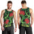 New Zealand Gecko Men Tank Top Aotearoa Maori With Pohutukawa Flowers