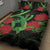 New Zealand Gecko Quilt Bed Set Aotearoa Maori With Pohutukawa Flowers