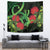 New Zealand Gecko Tapestry Aotearoa Maori With Pohutukawa Flowers