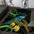 New Zealand Tui Bird Area Rug Aotearoa Maori With Kowhai Flowers