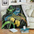 New Zealand Tui Bird Blanket Aotearoa Maori With Kowhai Flowers