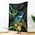 New Zealand Tui Bird Blanket Aotearoa Maori With Kowhai Flowers