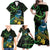 New Zealand Tui Bird Family Matching Off Shoulder Maxi Dress and Hawaiian Shirt Aotearoa Maori With Kowhai Flowers