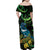 New Zealand Tui Bird Family Matching Off Shoulder Maxi Dress and Hawaiian Shirt Aotearoa Maori With Kowhai Flowers