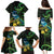 New Zealand Tui Bird Family Matching Puletasi and Hawaiian Shirt Aotearoa Maori With Kowhai Flowers