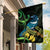 New Zealand Tui Bird Garden Flag Aotearoa Maori With Kowhai Flowers