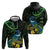 New Zealand Tui Bird Hoodie Aotearoa Maori With Kowhai Flowers