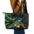 New Zealand Tui Bird Leather Tote Bag Aotearoa Maori With Kowhai Flowers