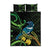 New Zealand Tui Bird Quilt Bed Set Aotearoa Maori With Kowhai Flowers