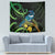 New Zealand Tui Bird Tapestry Aotearoa Maori With Kowhai Flowers