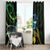 New Zealand Tui Bird Window Curtain Aotearoa Maori With Kowhai Flowers