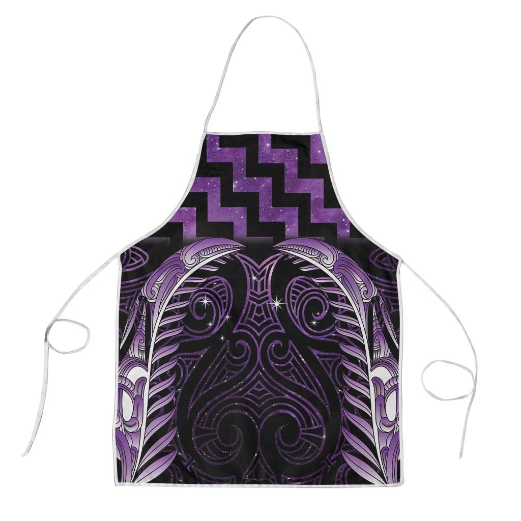 Purple Matariki New Zealand Apron Maori Poutama Galaxy Vibes LT14 Purple - Polynesian Pride