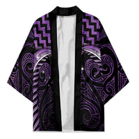 Purple Matariki New Zealand Kimono Maori Poutama Galaxy Vibes LT14 Unisex Purple - Polynesian Pride