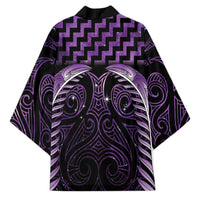 Purple Matariki New Zealand Kimono Maori Poutama Galaxy Vibes LT14 - Polynesian Pride