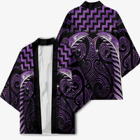 Purple Matariki New Zealand Kimono Maori Poutama Galaxy Vibes LT14 - Polynesian Pride