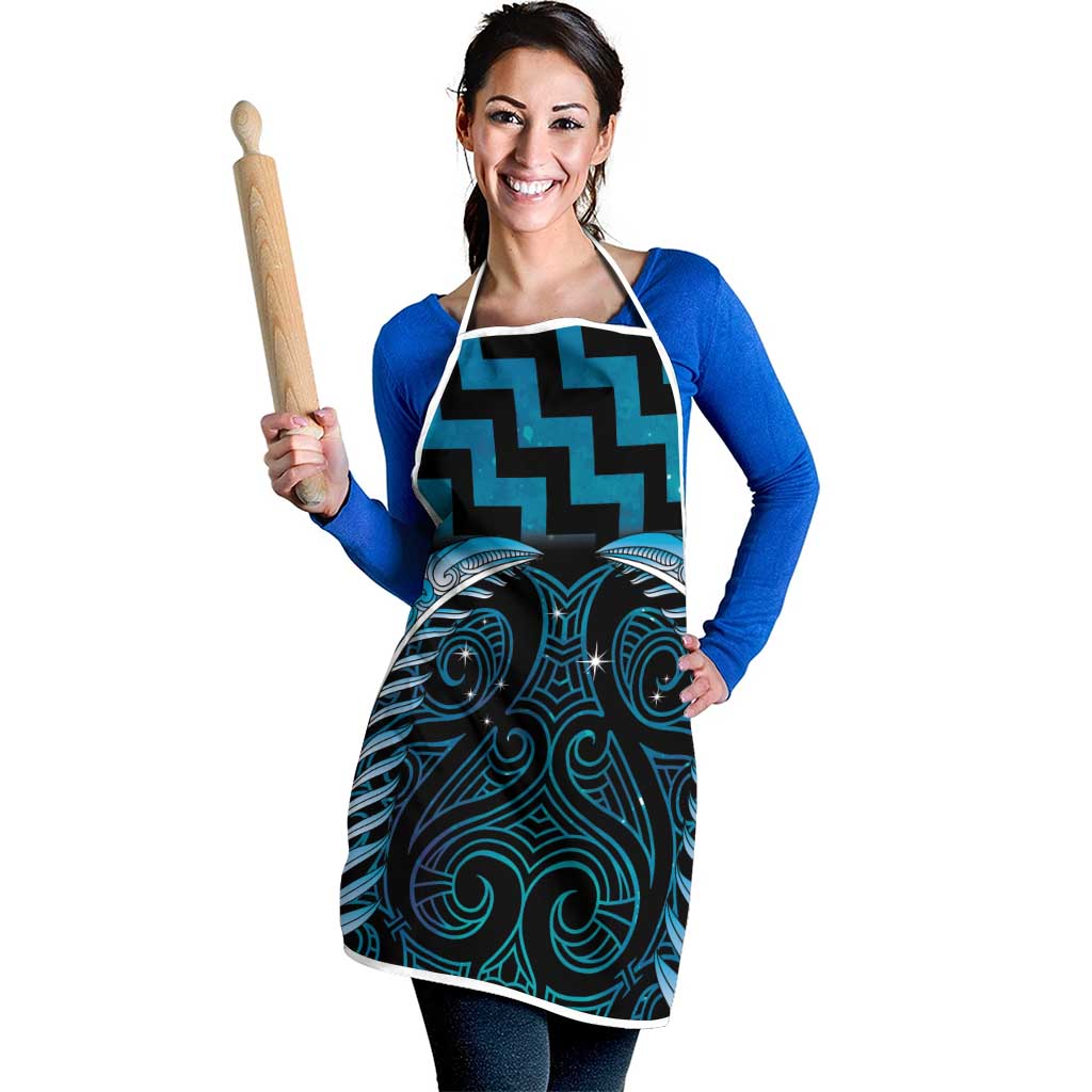 Blue Matariki New Zealand Apron Maori Poutama Galaxy Vibes LT14 - Polynesian Pride