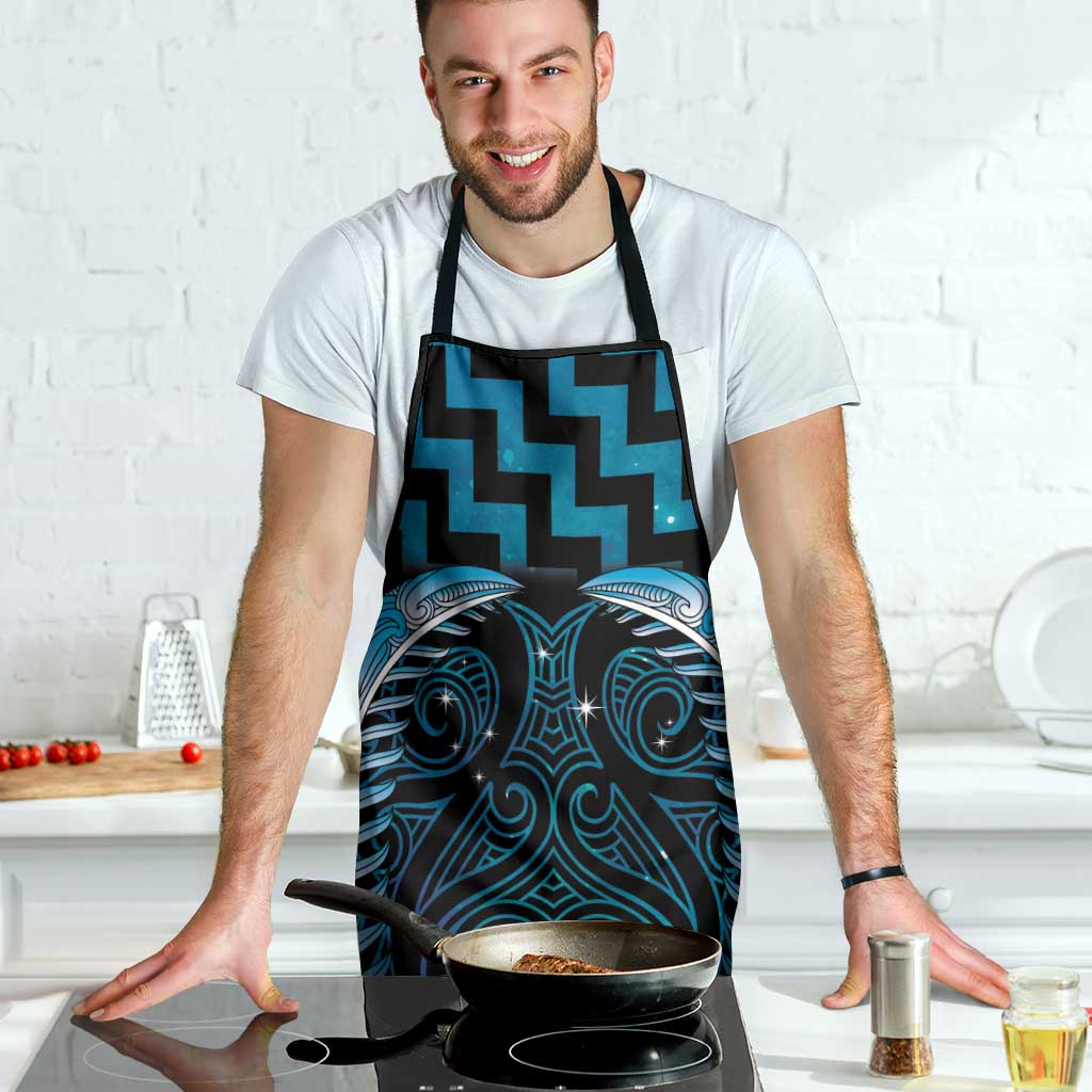 Blue Matariki New Zealand Apron Maori Poutama Galaxy Vibes LT14 - Polynesian Pride