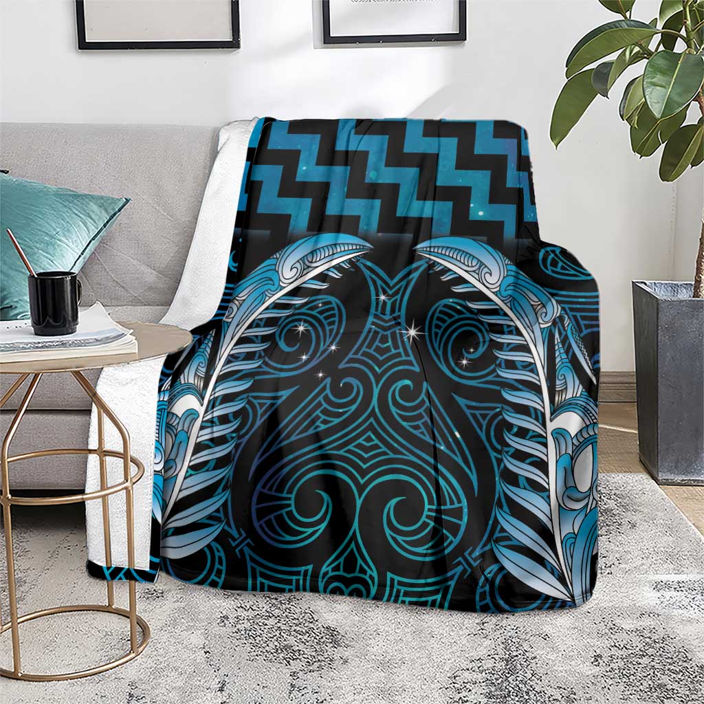 Blue Matariki New Zealand Blanket Maori Poutama Galaxy Vibes LT14 - Polynesian Pride