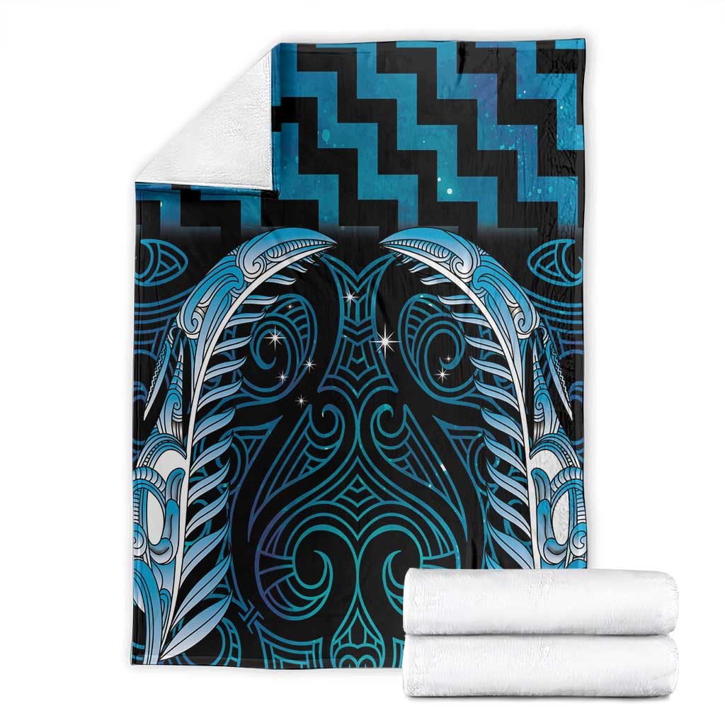 Blue Matariki New Zealand Blanket Maori Poutama Galaxy Vibes LT14 - Polynesian Pride