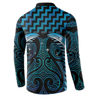 Blue Matariki New Zealand Button Sweatshirt Maori Poutama Galaxy Vibes LT14 - Polynesian Pride
