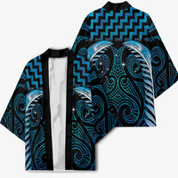 Blue Matariki New Zealand Kimono Maori Poutama Galaxy Vibes LT14 - Polynesian Pride