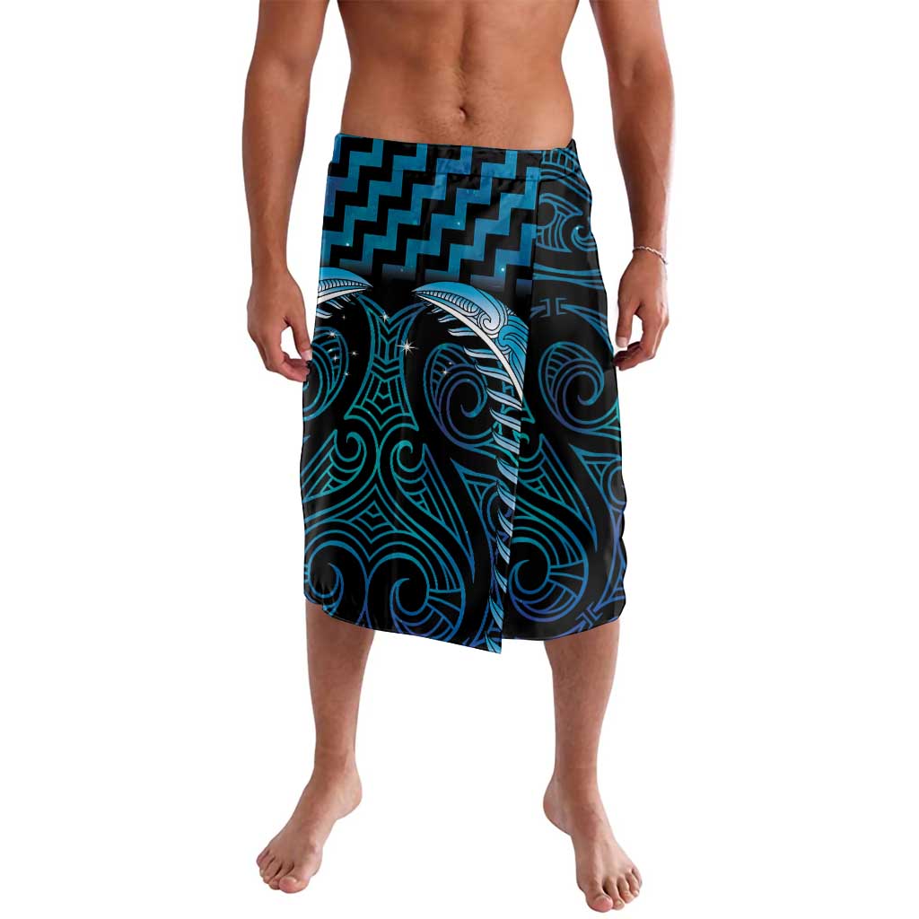 Blue Matariki New Zealand Lavalava Maori Poutama Galaxy Vibes LT14 Blue - Polynesian Pride