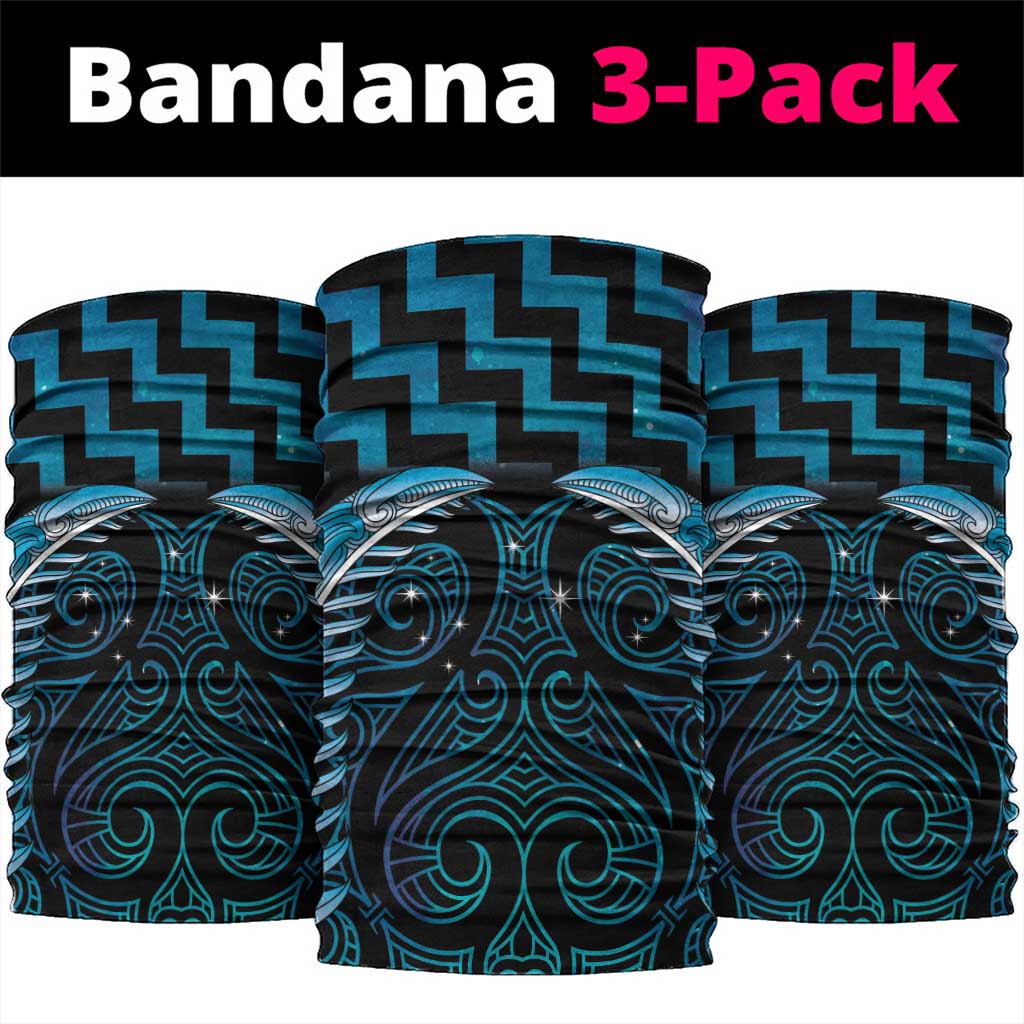 Blue Matariki New Zealand Neck Gaiter Maori Poutama Galaxy Vibes LT14 package One Size: 25*50cm Blue - Polynesian Pride