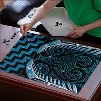 Blue Matariki New Zealand Puzzle Maori Poutama Galaxy Vibes LT14 - Polynesian Pride