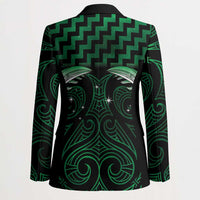 Green Matariki New Zealand Blazer Maori Poutama Galaxy Vibes LT14 - Polynesian Pride