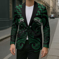 Green Matariki New Zealand Blazer Maori Poutama Galaxy Vibes LT14 - Polynesian Pride