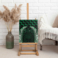 Green Matariki New Zealand Canvas Wall Art Maori Poutama Galaxy Vibes LT14 - Polynesian Pride