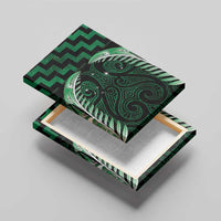 Green Matariki New Zealand Canvas Wall Art Maori Poutama Galaxy Vibes LT14 - Polynesian Pride