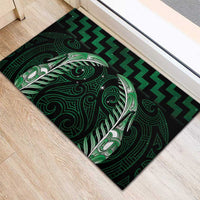 Green Matariki New Zealand Rubber Doormat Maori Poutama Galaxy Vibes LT14 - Polynesian Pride