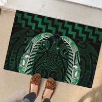 Green Matariki New Zealand Rubber Doormat Maori Poutama Galaxy Vibes LT14 - Polynesian Pride