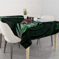 Green Matariki New Zealand Tablecloth Maori Poutama Galaxy Vibes LT14 - Polynesian Pride