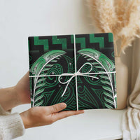 Green Matariki New Zealand Wrapping Paper Maori Poutama Galaxy Vibes LT14 - Polynesian Pride