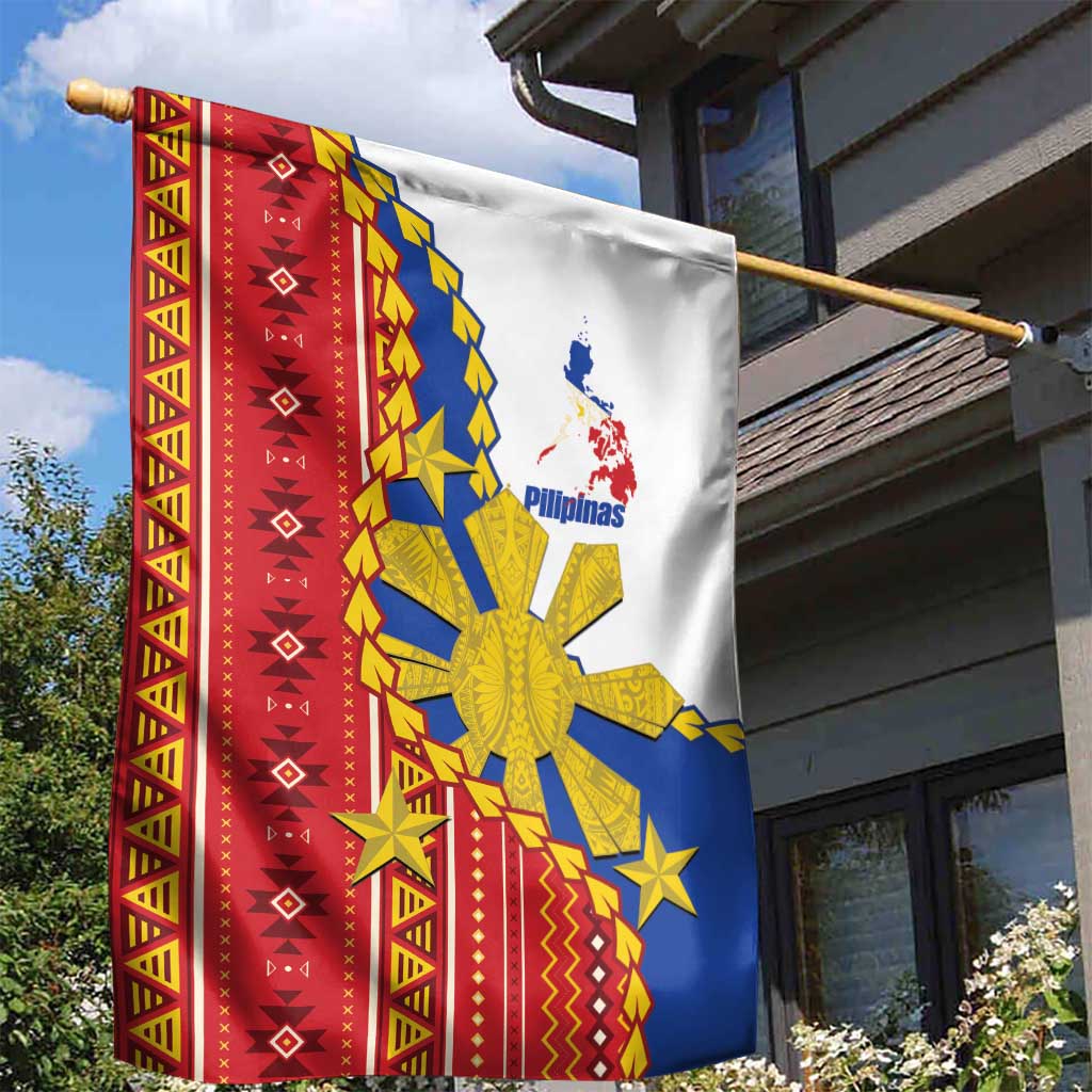 Philippines Independence Day Garden Flag Pilipinas Sun Stars Igorot Pattern LT14 - Polynesian Pride