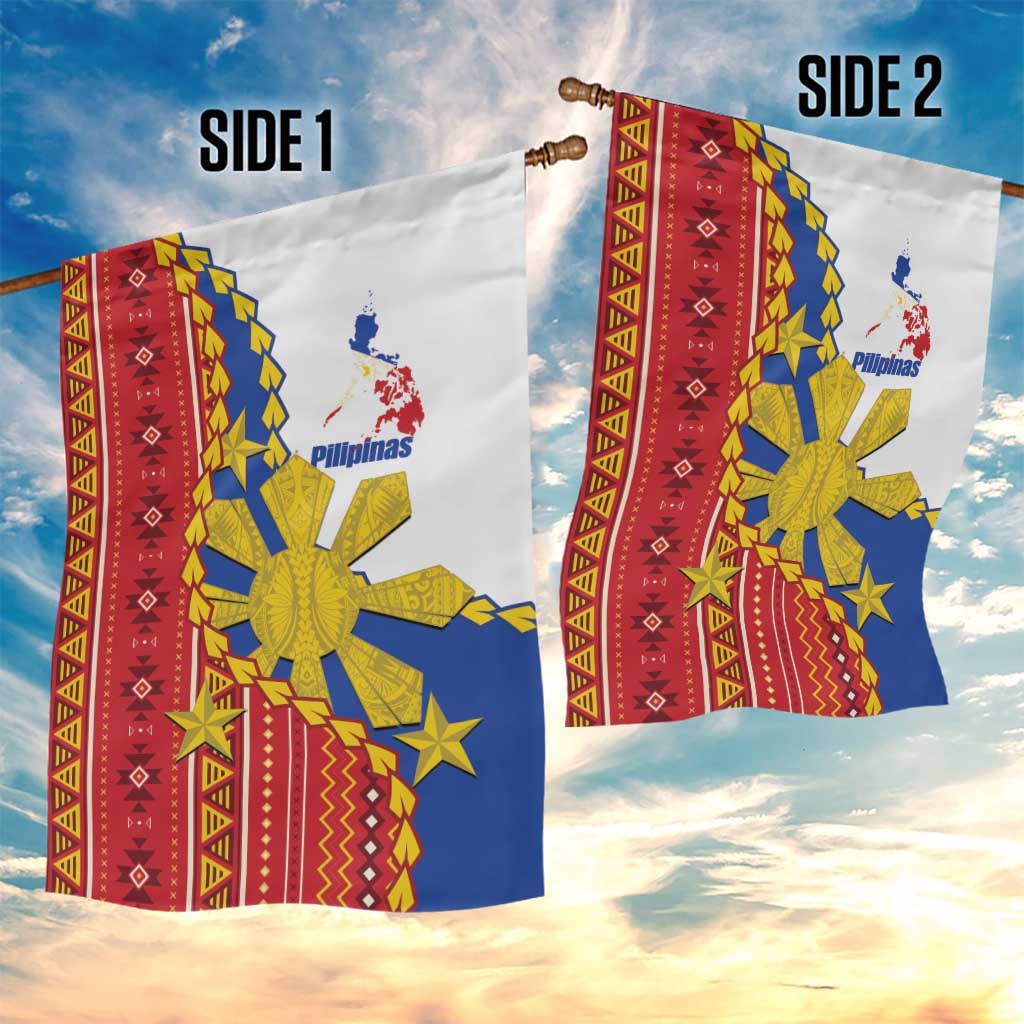 Philippines Independence Day Garden Flag Pilipinas Sun Stars Igorot Pattern LT14 - Polynesian Pride