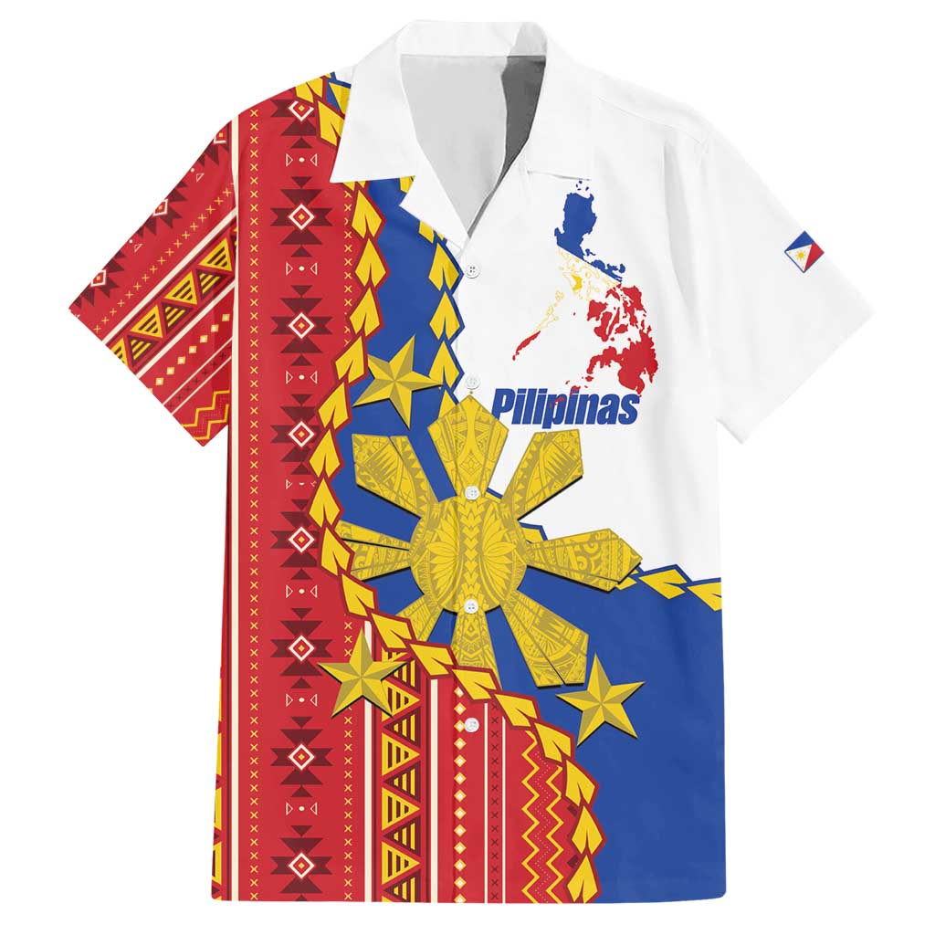 Philippines Independence Day Hawaiian Shirt Pilipinas Sun Stars Igorot Pattern LT14 Red - Polynesian Pride