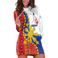 Philippines Independence Day Hoodie Dress Pilipinas Sun Stars Igorot Pattern LT14 Red - Polynesian Pride