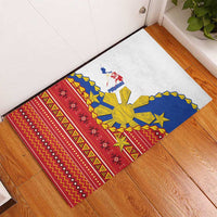 Philippines Independence Day Rubber Doormat Pilipinas Sun Stars Igorot Pattern LT14 - Polynesian Pride