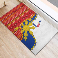 Philippines Independence Day Rubber Doormat Pilipinas Sun Stars Igorot Pattern LT14 - Polynesian Pride