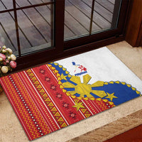 Philippines Independence Day Rubber Doormat Pilipinas Sun Stars Igorot Pattern LT14 - Polynesian Pride